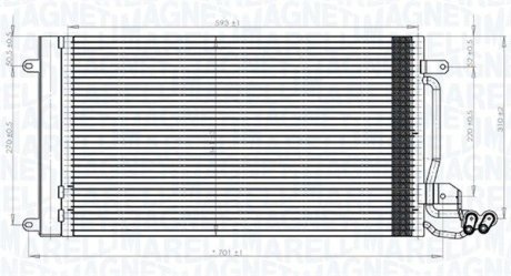 Радіатор кондиціонера Audi A1/VW Polo 09-18 MAGNETI MARELLI 350203821000 (фото 1)