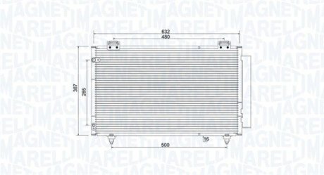 Condenser, air conditioning MAGNETI MARELLI 350203925000