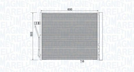 Condenser, air conditioning MAGNETI MARELLI 350203929000