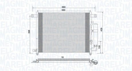 Skraplacz CHEVROLET AVEO/KALOS (T200) MAGNETI MARELLI 350203943000