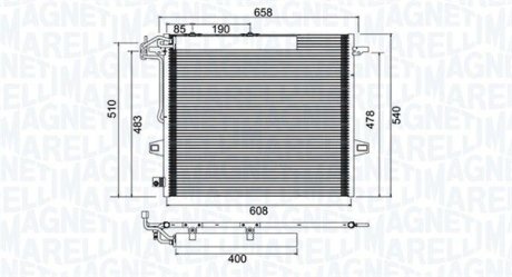 Skraplacz MB CLASSE G (W461)G 300 CDI MAGNETI MARELLI 350203947000