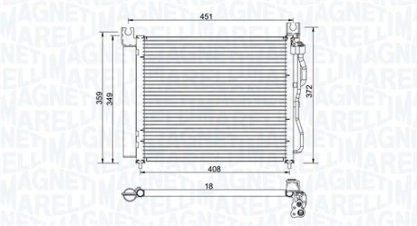 Skraplacz KIA PICANTO (SA)1.0 MAGNETI MARELLI 350203952000 (фото 1)