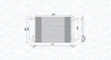 Радиатор кондиционера MAGNETI MARELLI 350203964000