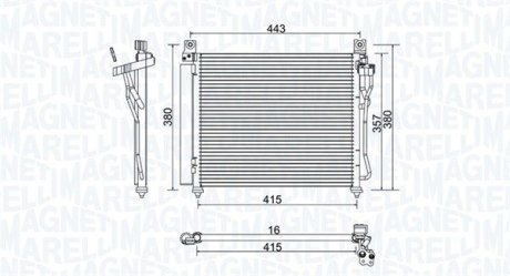 Condenser, air conditioning MAGNETI MARELLI 350203980000 (фото 1)