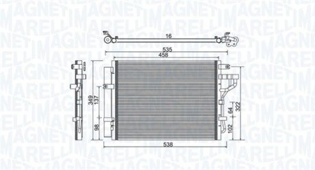 Skraplacz KIA PICANTO 1.0/1.2 11-17 MAGNETI MARELLI 350203981000 (фото 1)