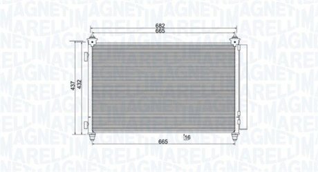 Condenser, air conditioning MAGNETI MARELLI 350203991000