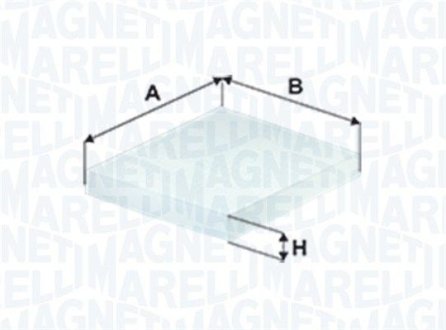 Фільтр повітря салону wкg. CITROEN C5 04-, C6 -08 MAGNETI MARELLI 350208065490