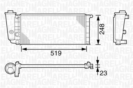 Радіатор, охолодження двигуна MAGNETI MARELLI 350213101000