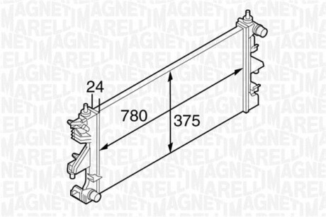 Радіатор, охолодження двигуна MAGNETI MARELLI 350213126900