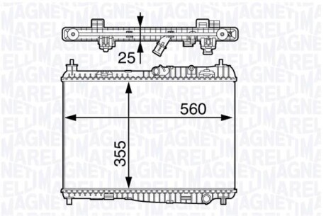 Радіатор, охолодження двигуна MAGNETI MARELLI 350213142100 (фото 1)