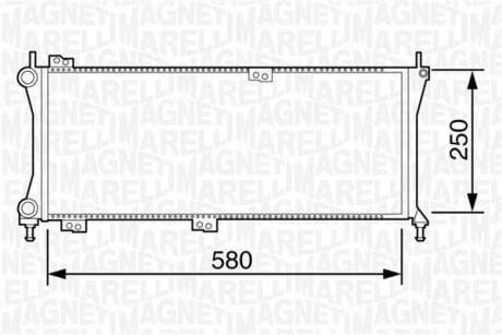 Радіатор, охолодження двигуна MAGNETI MARELLI 350213814000 (фото 1)