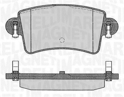 Комплект тормозных колодок, дисковый механизм MAGNETI MARELLI 363916060365