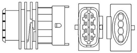 Лямбда-зонд OPEL 4 przewody, 720mm, 3.5 Ohm, 14W, PALCOWA MAGNETI MARELLI 466016355086