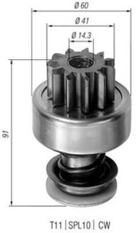 Ведущая шестерня, стартер MAGNETI MARELLI 940113020104