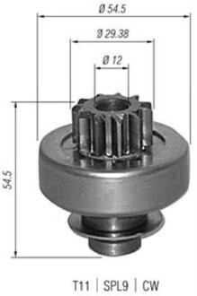 Бендикс стартера MAGNETI MARELLI 940113020347