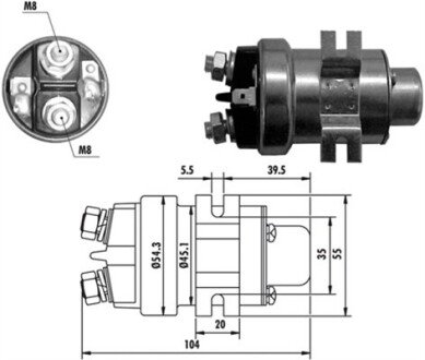 Тяговое реле, стартер MAGNETI MARELLI 940113050018