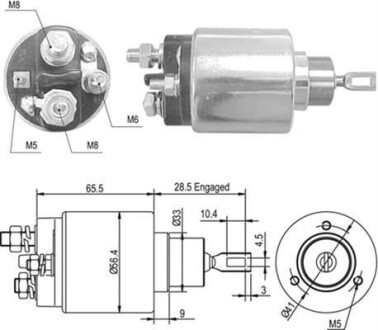 Втягуюче реле стартера MAGNETI MARELLI 940113050363