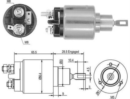 Тяговое реле, стартер MAGNETI MARELLI 940113050435