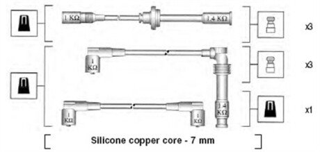 Комплект проводов зажигания MAGNETI MARELLI 941045390524