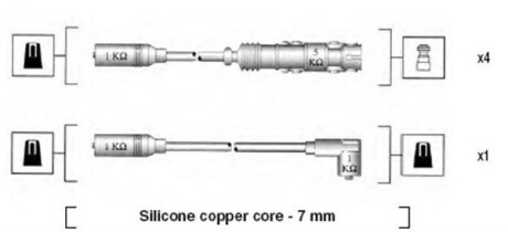 Комплект проводов зажигания MAGNETI MARELLI 941055050530