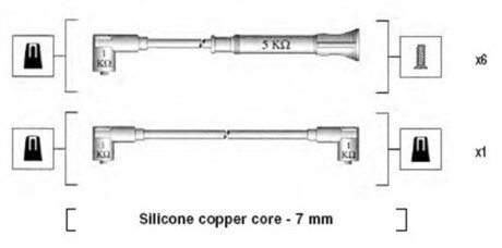 Комплект проводов зажигания MAGNETI MARELLI 941075040546