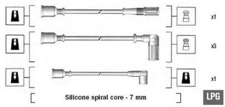 Дроти запалення, набір MAGNETI MARELLI 941095620602