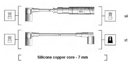 Дроти запалення, набір MAGNETI MARELLI 941115020651