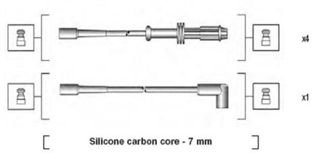 Комплект проводов зажигания MAGNETI MARELLI 941135120700