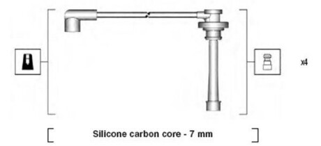 Комплект проводов зажигания MAGNETI MARELLI 941285030866 (фото 1)