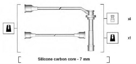 Комплект проводов зажигания MAGNETI MARELLI 941285080844