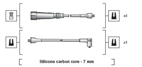 Комплект проводов зажигания MAGNETI MARELLI 941318111112