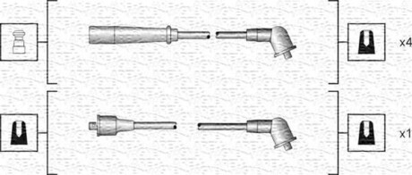 Комплект проводов зажигания MAGNETI MARELLI 941318111185 (фото 1)