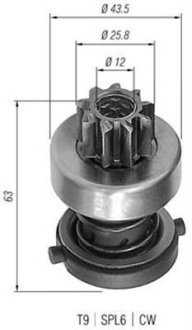 Бендикс стартера MAGNETI MARELLI AMB0231