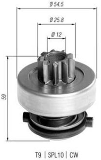 Бендикс стартера MAGNETI MARELLI AMB0372