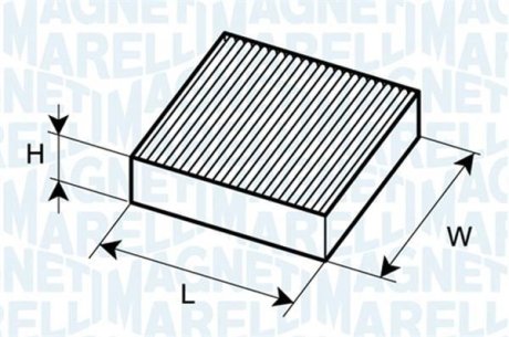 Фільтр повітря (салону) MAGNETI MARELLI BCF190