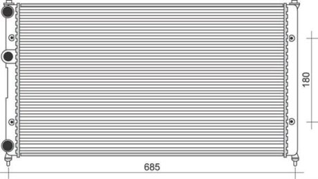 Радіатор, охолодження двигуна MAGNETI MARELLI BM838