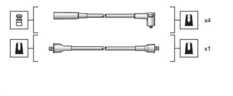 Дроти запалення, набір MAGNETI MARELLI MSK1023