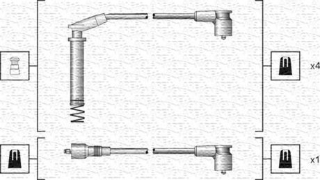 Дроти запалення, набір MAGNETI MARELLI MSK1154