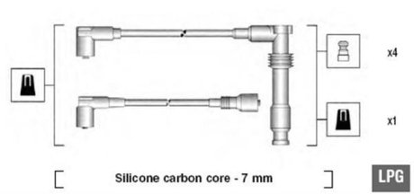 Дроти запалення, набір MAGNETI MARELLI MSK681