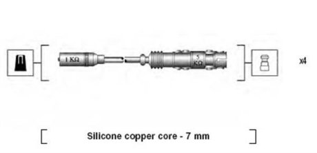 Дроти запалення, набір MAGNETI MARELLI MSK764