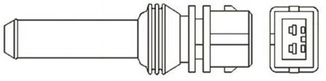 Лямбда-зонд AUDI/FIAT/LANCIA 3 przewody, 1215mm, 4.5 Ohm, 9W, PALCOWA MAGNETI MARELLI OSM078