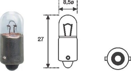 Лампа R2 MAGNETI MARELLI T4W12