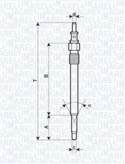 Свічка розжарювання MAGNETI MARELLI UC17A (фото 1)