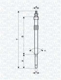 Свічка розжарювання MAGNETI MARELLI UC27A