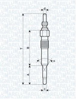 Свічка розжарювання MAGNETI MARELLI UC31A