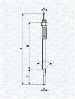 Свічка розжарювання MAGNETI MARELLI UC35A (фото 1)