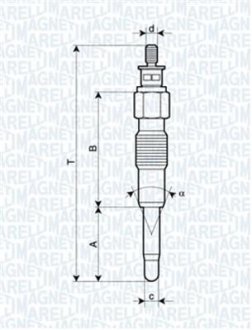 Свічка розжарювання MAGNETI MARELLI UC37A