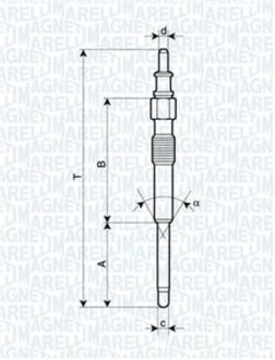 Свічка розжарювання MAGNETI MARELLI UC39A (фото 1)