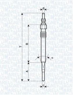 Њwieca їarowa AUDI A4 2.5TDI -04 MAGNETI MARELLI UC45A (фото 1)