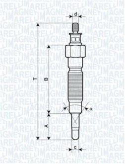 Glow-Plug MAGNETI MARELLI UC47A